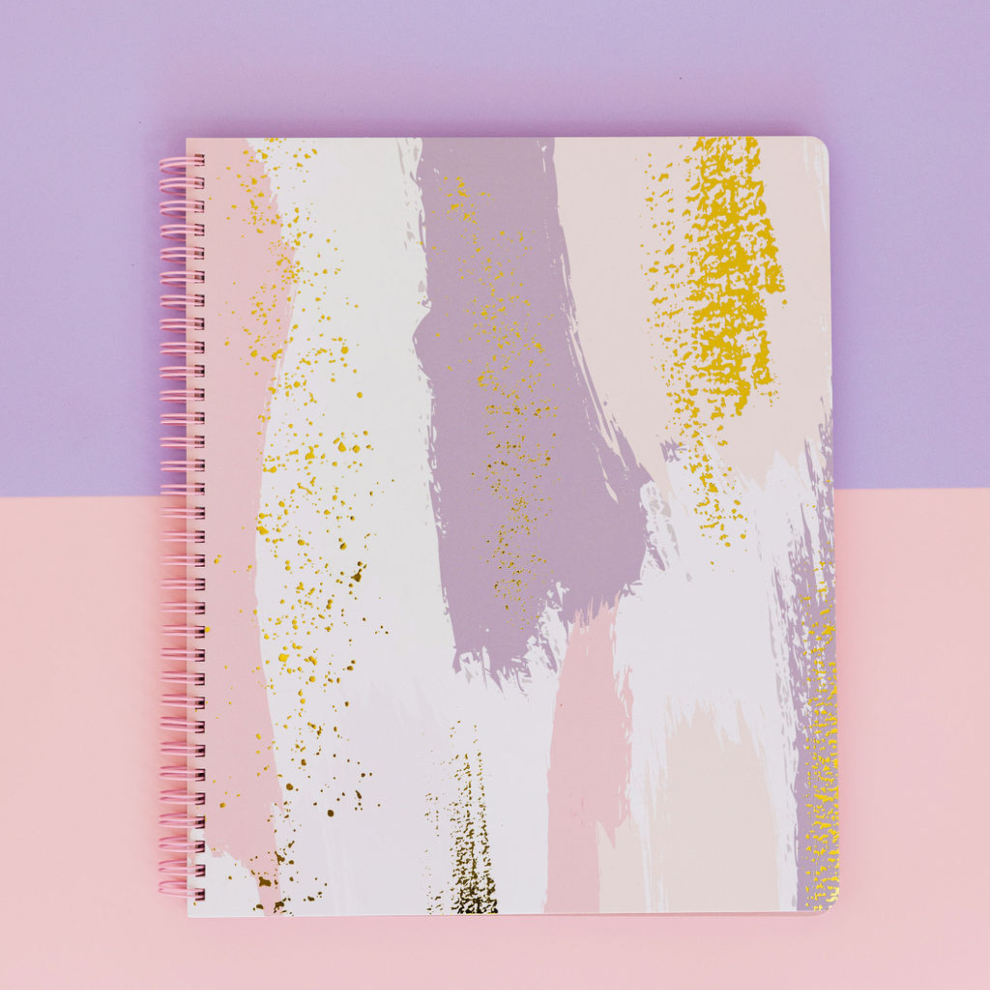 Large Notebook, Pastel Brush Strokes