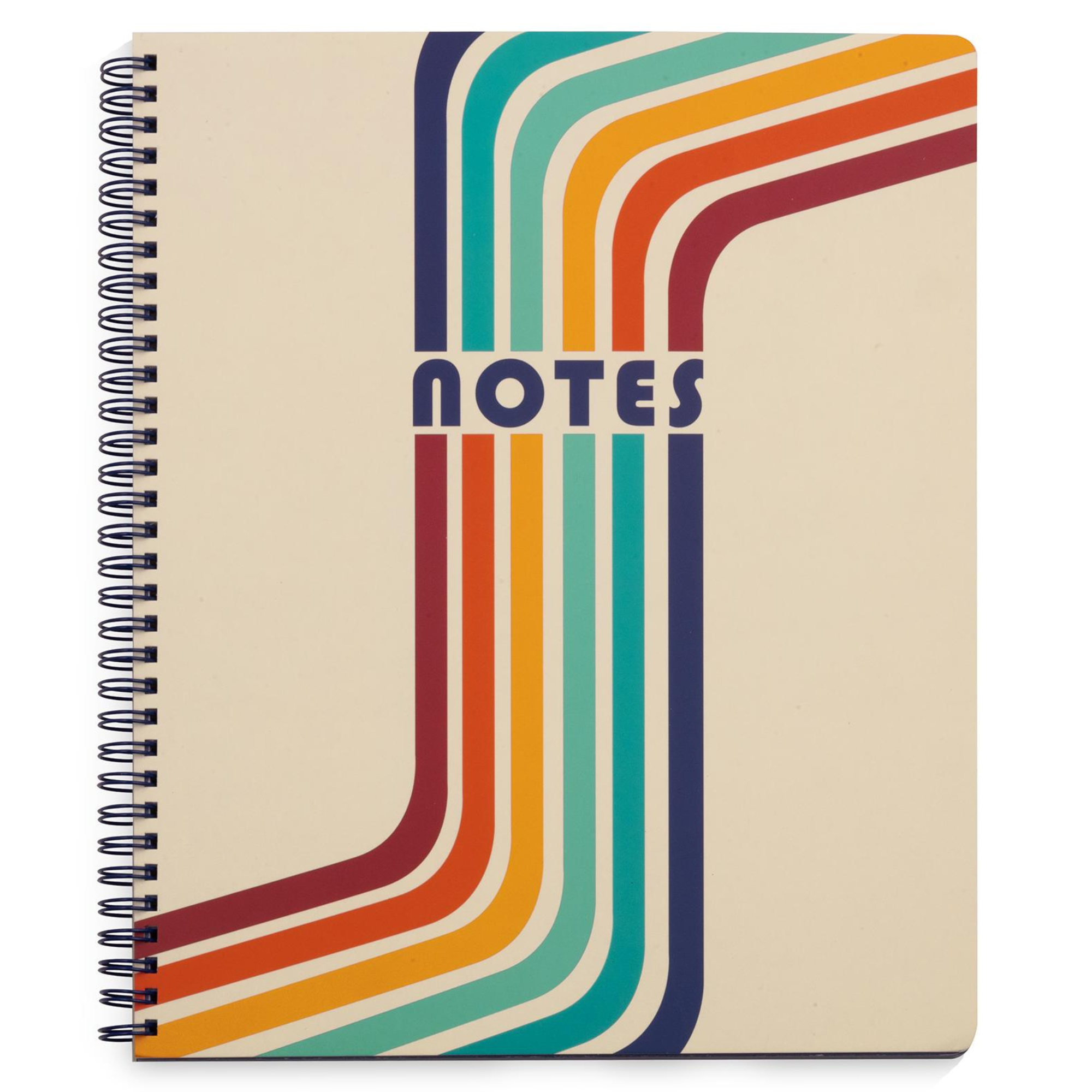 Large Notebook, Retro Stripe