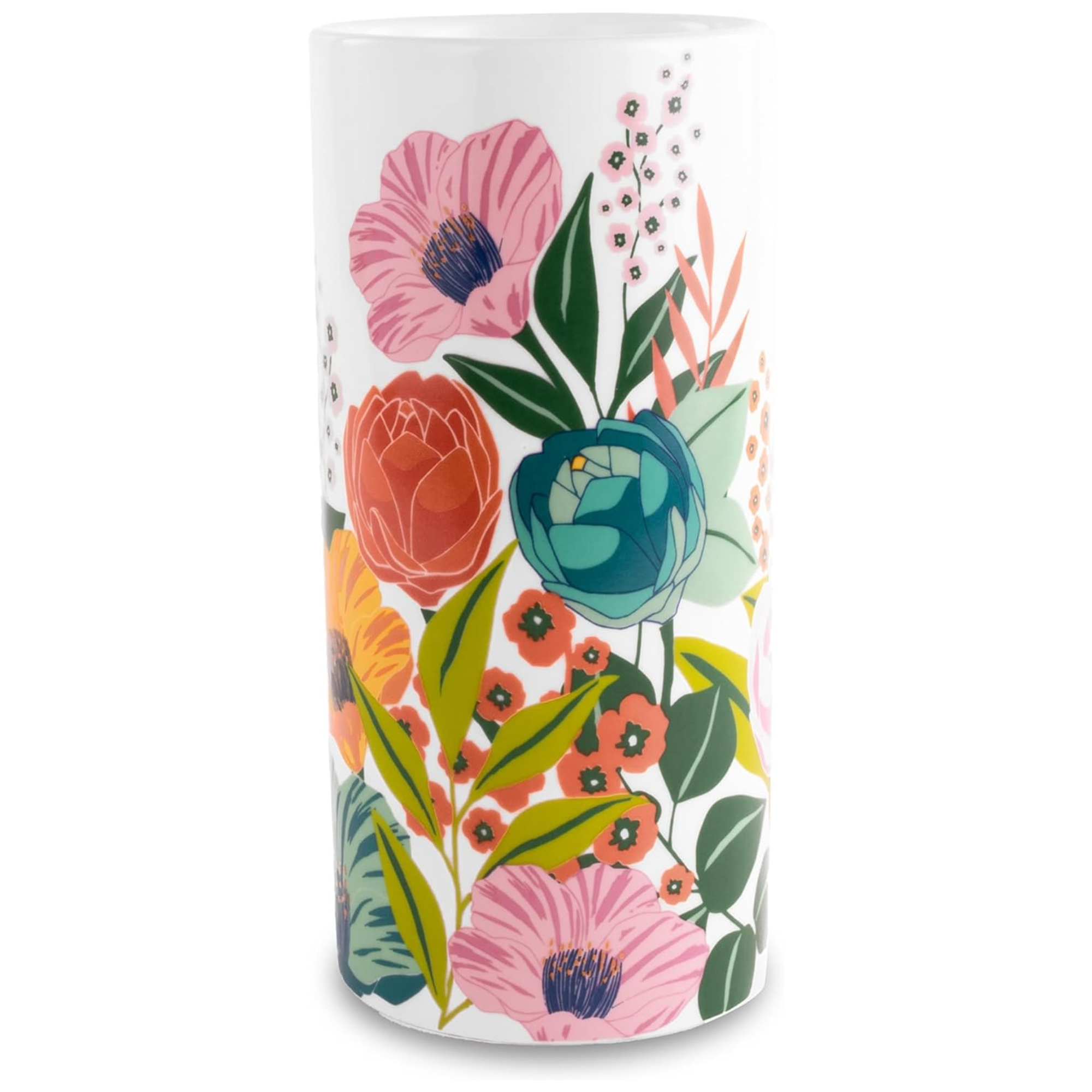 Cylinder Vase, Garden Blooms