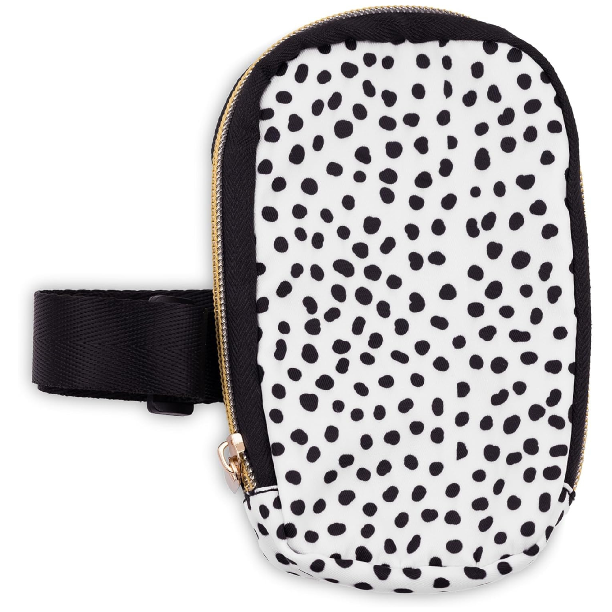 Tumbler Fanny Pack, Black Scatter Dots