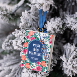 Book Shaped Ceramic Ornament, Pride and Prejudice