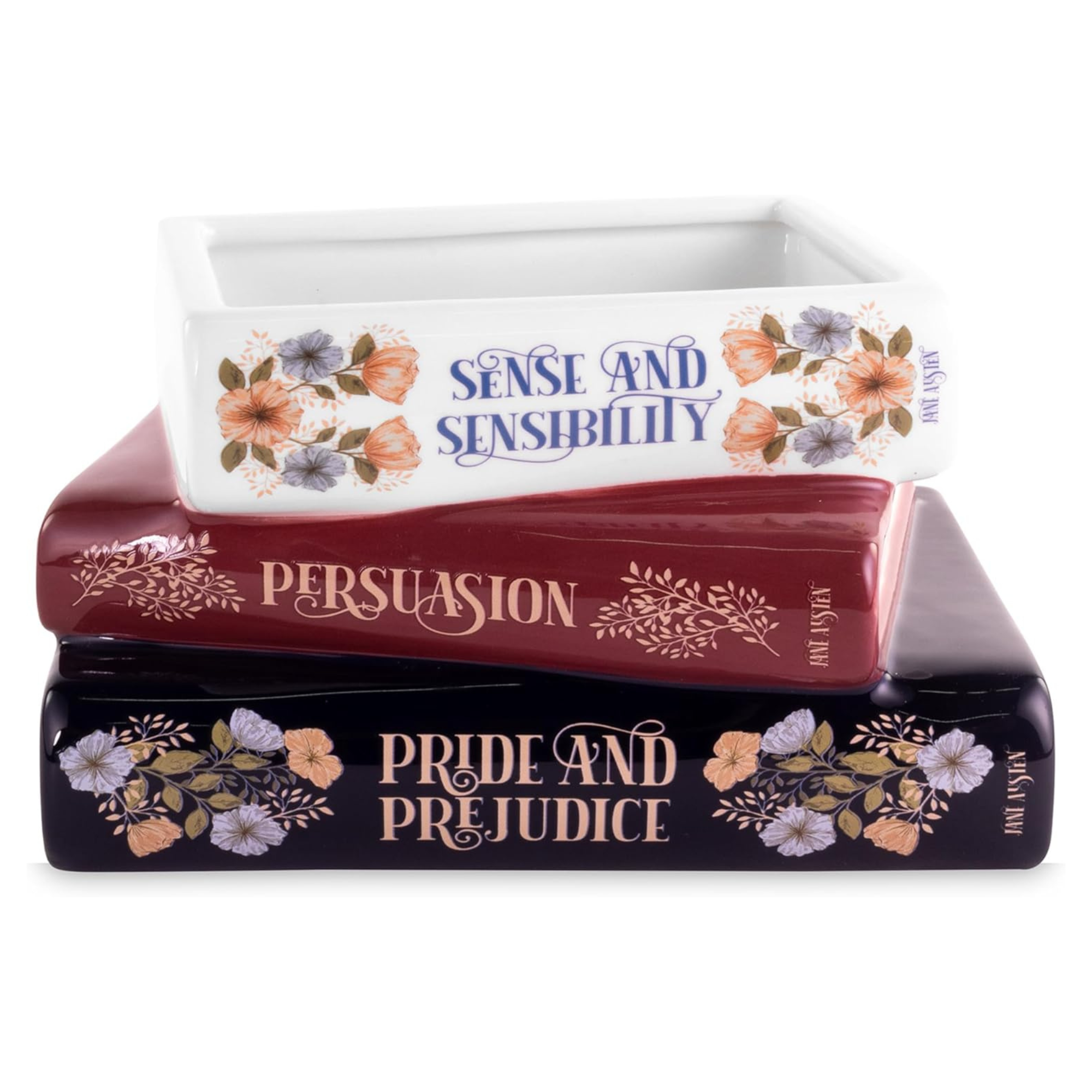 Stacked Books Planter, Jane Austen