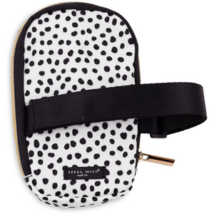 Tumbler Fanny Pack, Black Scatter Dots