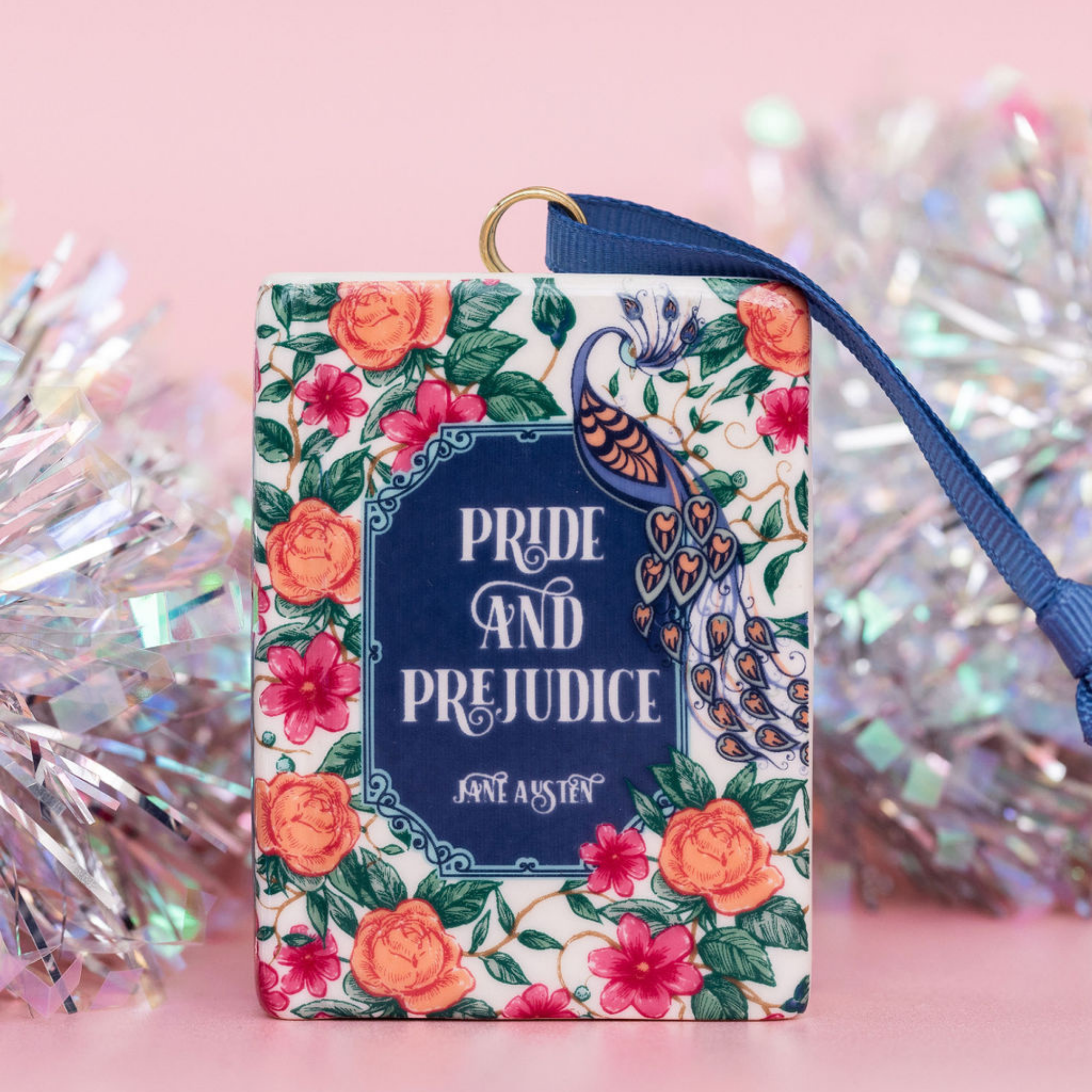 Book Shaped Ceramic Ornament, Pride and Prejudice