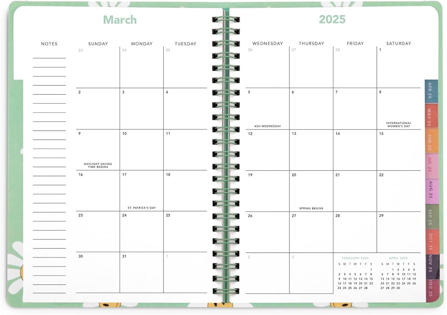 2025 Weekly and Monthly Planner, Daisy Smile