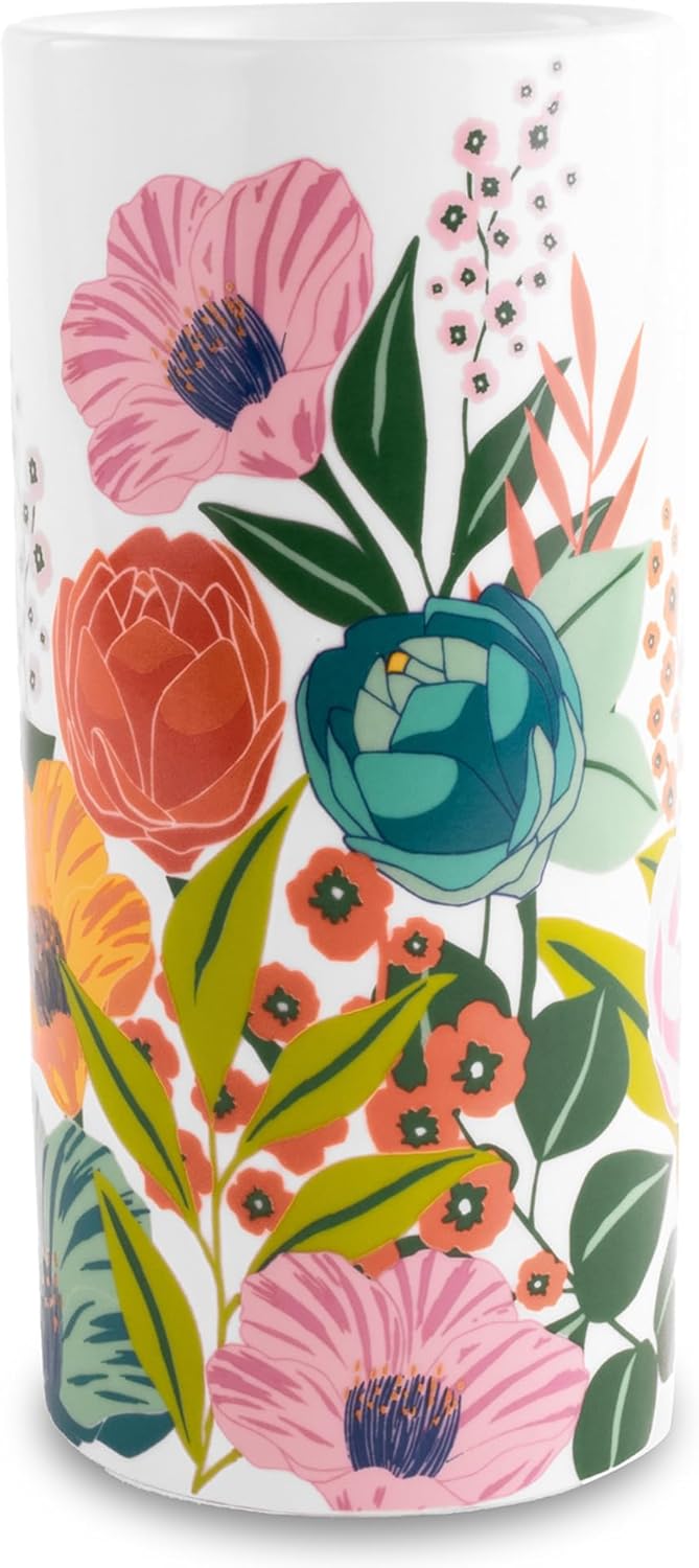 Cylinder Vase, Garden Blooms