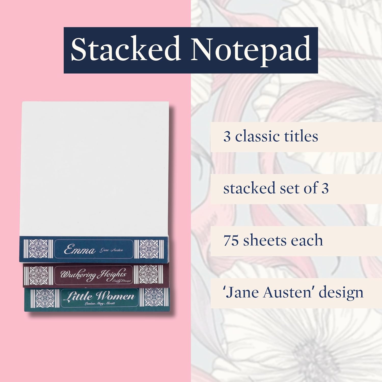 Stacked Notepad, Book Stack