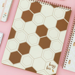 Large Top Spiral Notebook, Bees