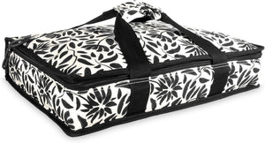 Casserole Carrier, Black Floral