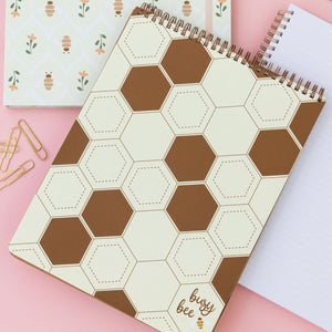 Large Top Spiral Notebook, Bees