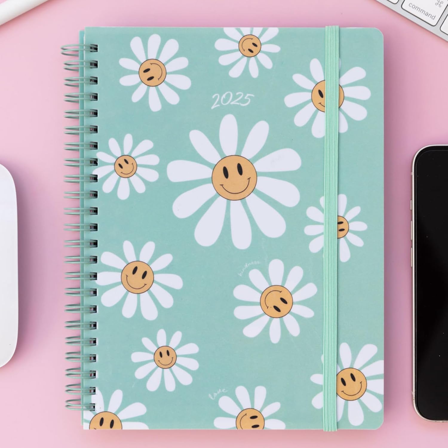 2025 Weekly and Monthly Planner, Daisy Smile