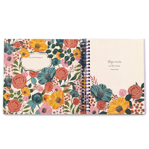 Large 5 Year Journal, Garden Blooms Cream