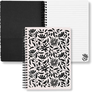 Mini Notebook, Hand Drawn Floral