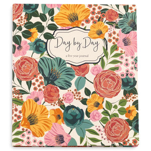 Large 5 Year Journal, Garden Blooms Cream