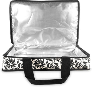 Casserole Carrier, Black Floral