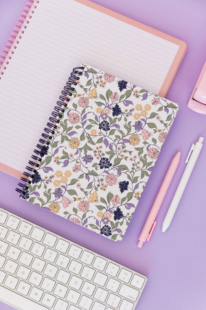 Mini Notebook, Purple Vine Ditsy