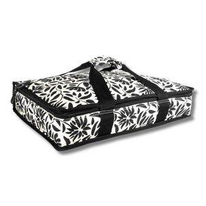 Casserole Carrier, Black Floral