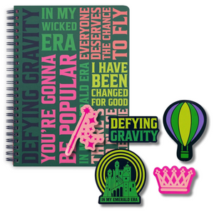 Wicked Word Art Mini Notebook and Jumbo Sticker Bundle