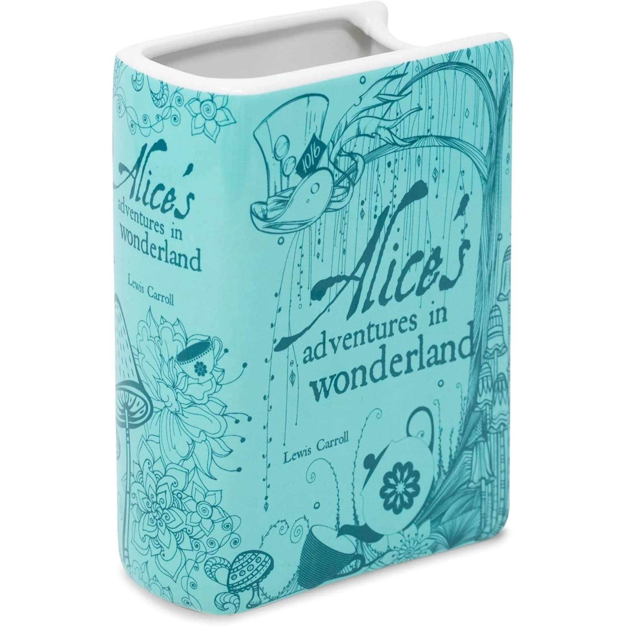 Small Book Vase, Alice's Adventures in Wonderland (Blue)