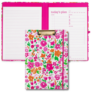 Double Pad Clipboard Folio, Watercolor Flowers