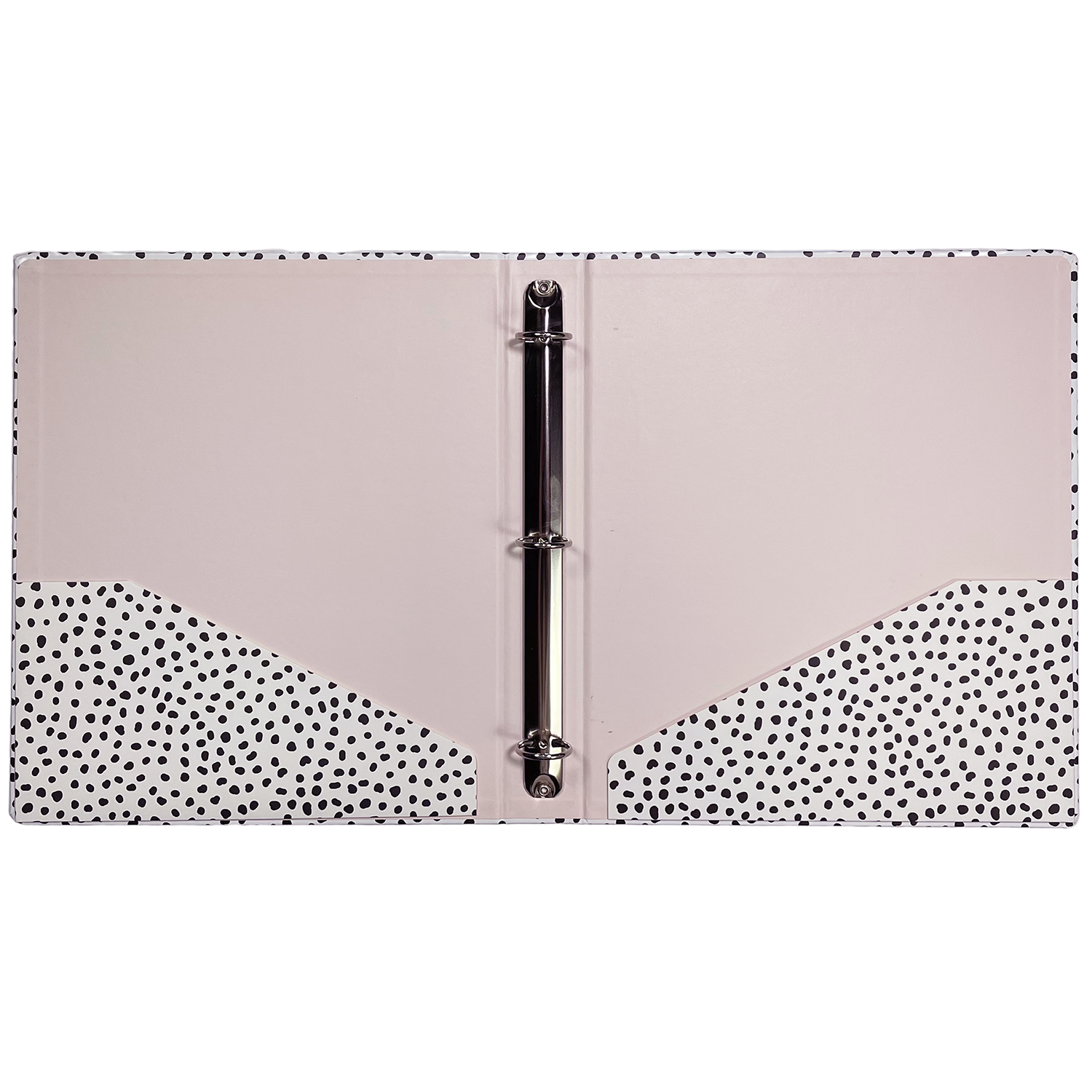 Textured Large Dots Three Ring Binder