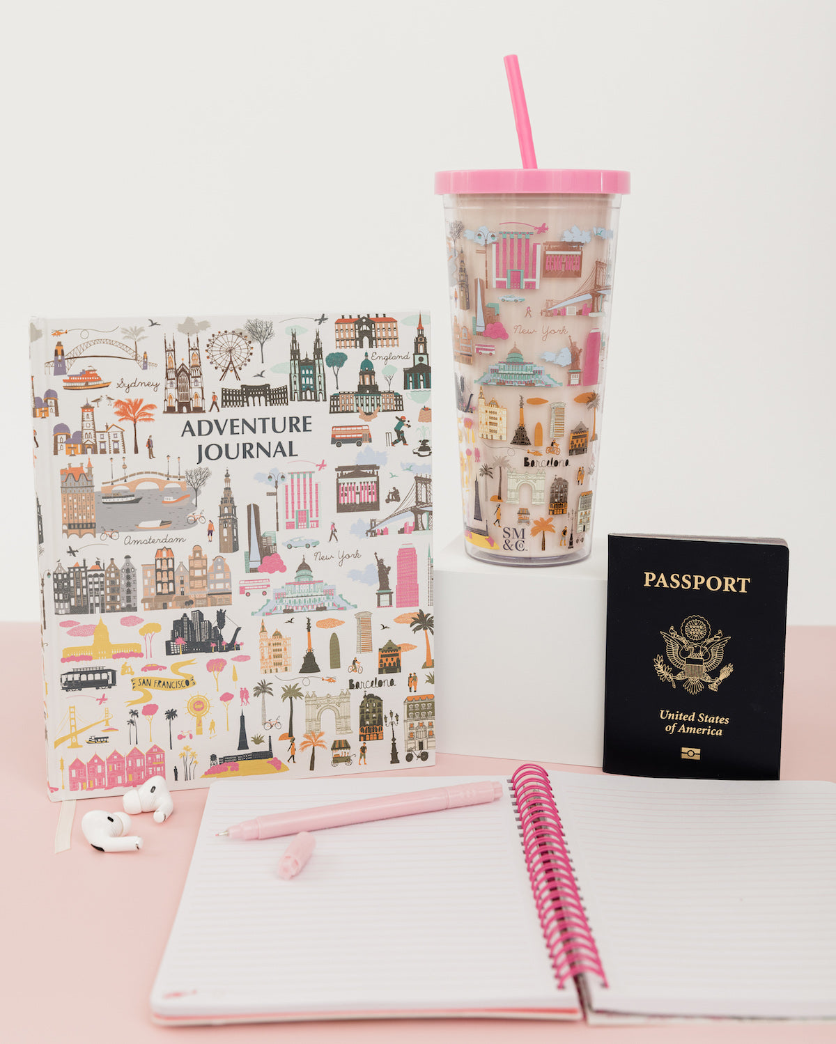 Tumbler with Straw, City Icons